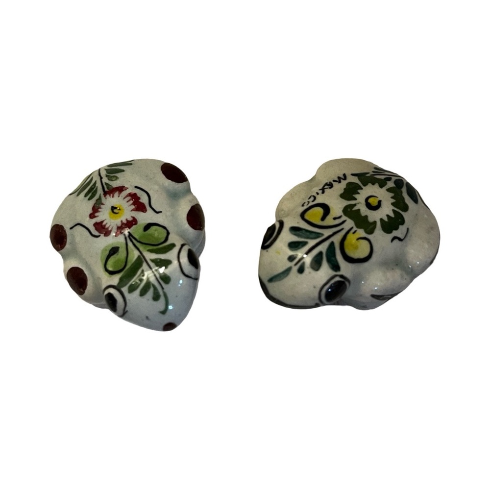 VTG Mexican Tonala Pottery HP Mini Frogs (2)